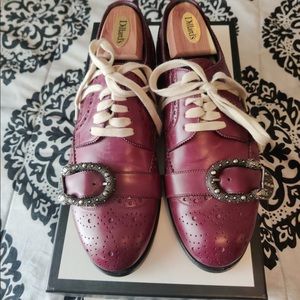 Gucci men’s size 8.5 shoes $300 plum color